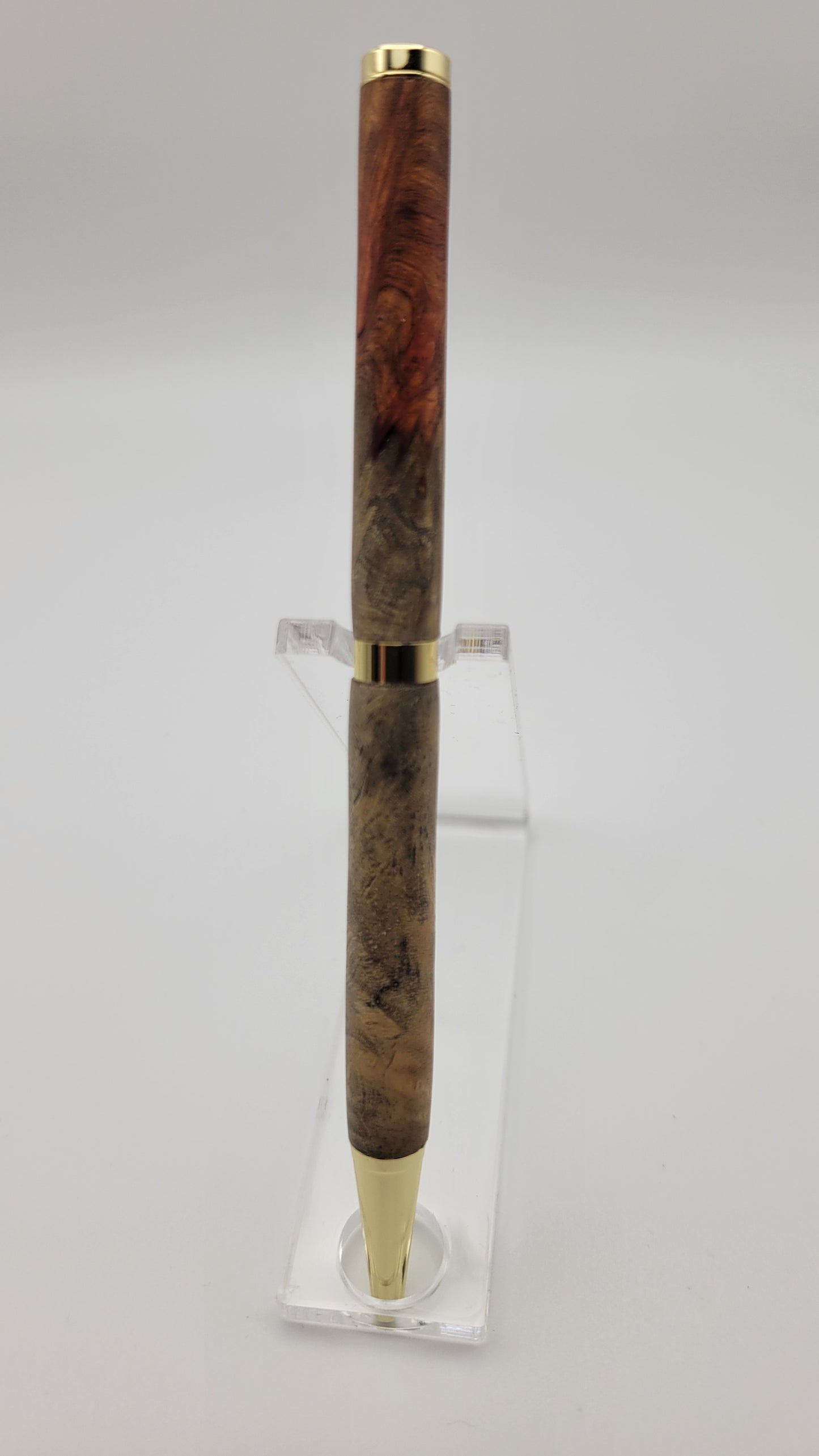 2 Tone Rare Blue Ambonya Burl Pen