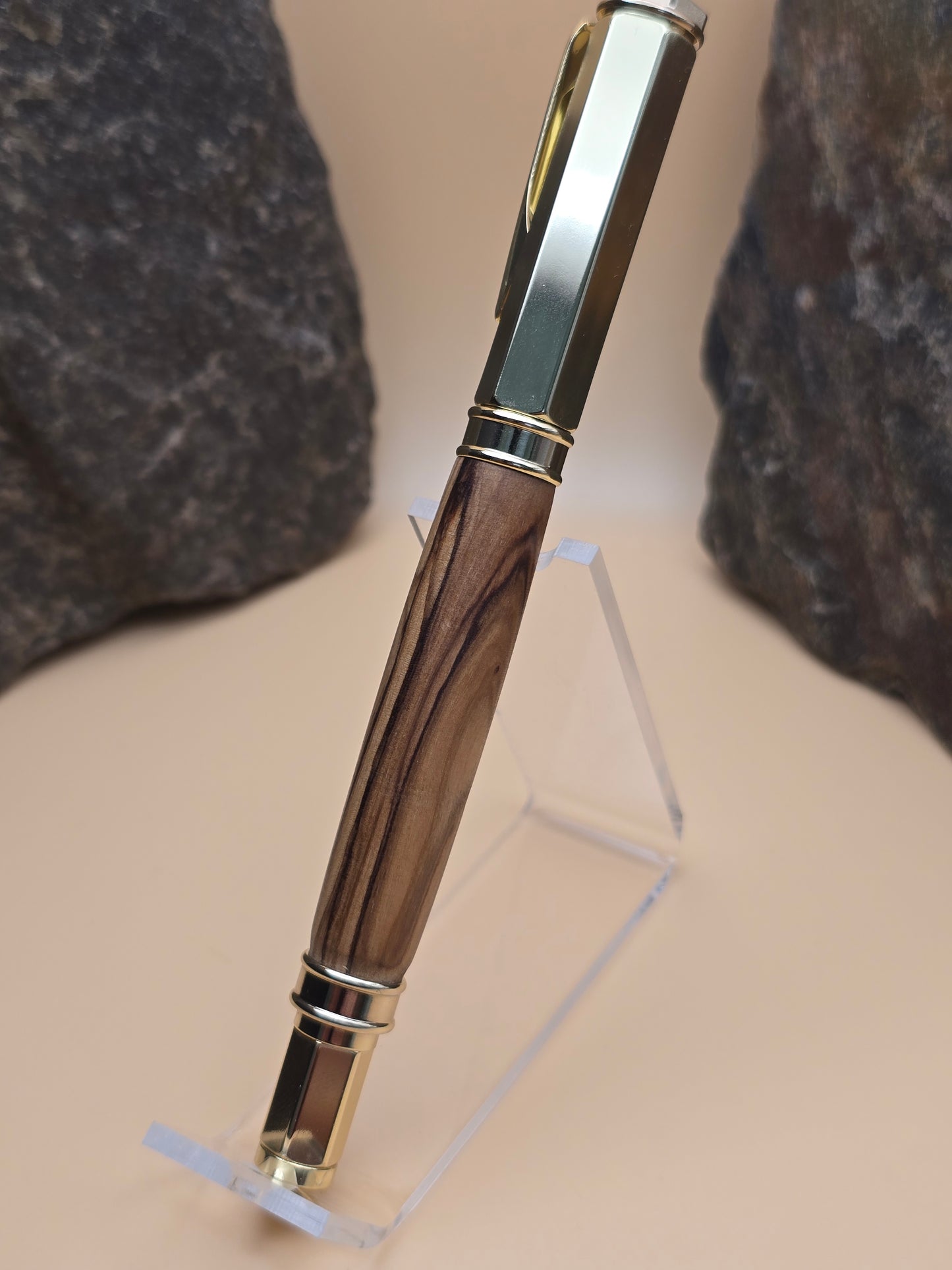 Holy Land Olivewood Magnetic Cap Rollerball Pen