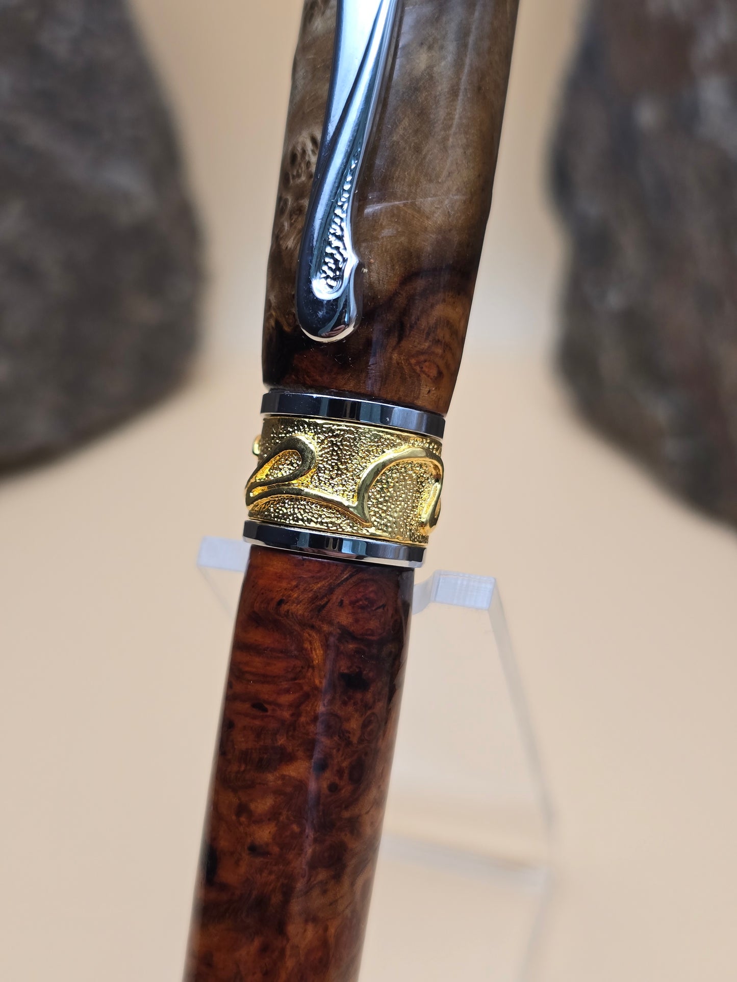 Premium Amboyna Burl Fountain Pen