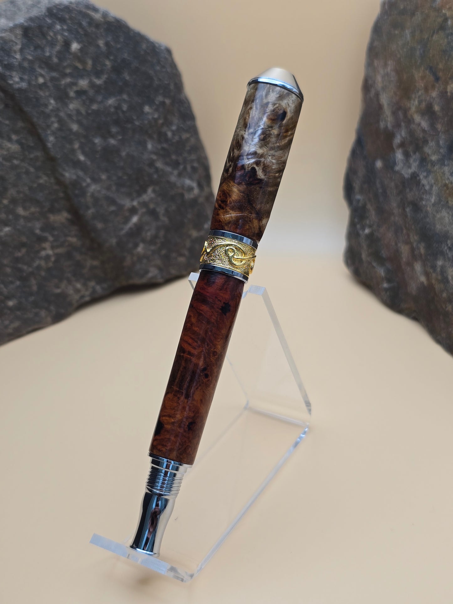 Premium Amboyna Burl Fountain Pen