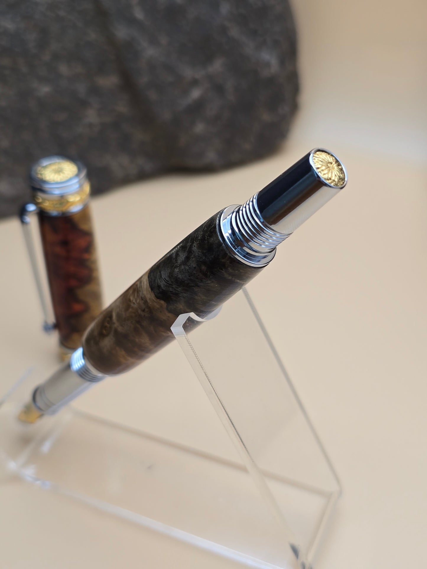 Premium Amboyna Burl Majestic Fountain Pen