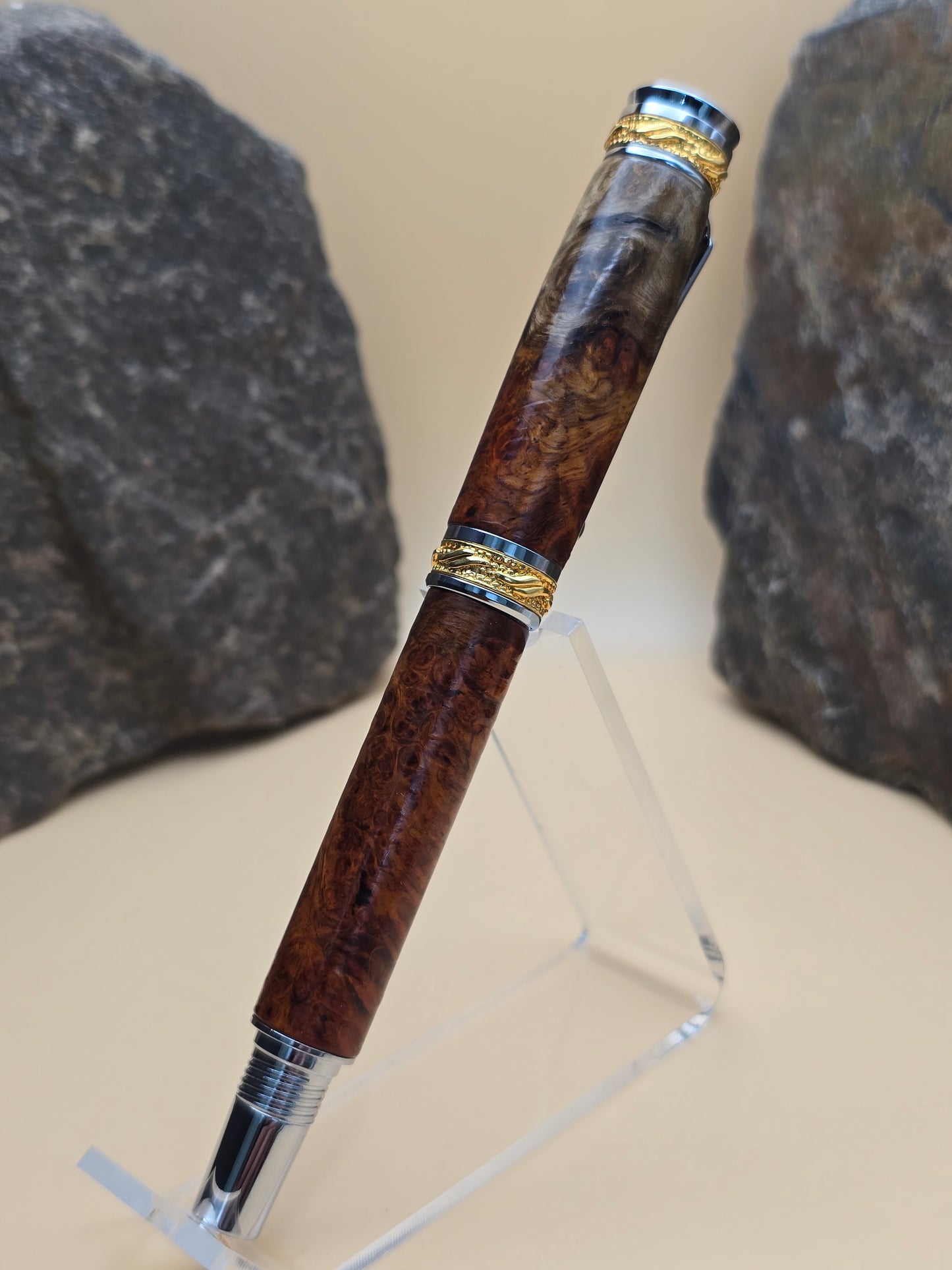 Premium Amboyna Burl Fountain Pen