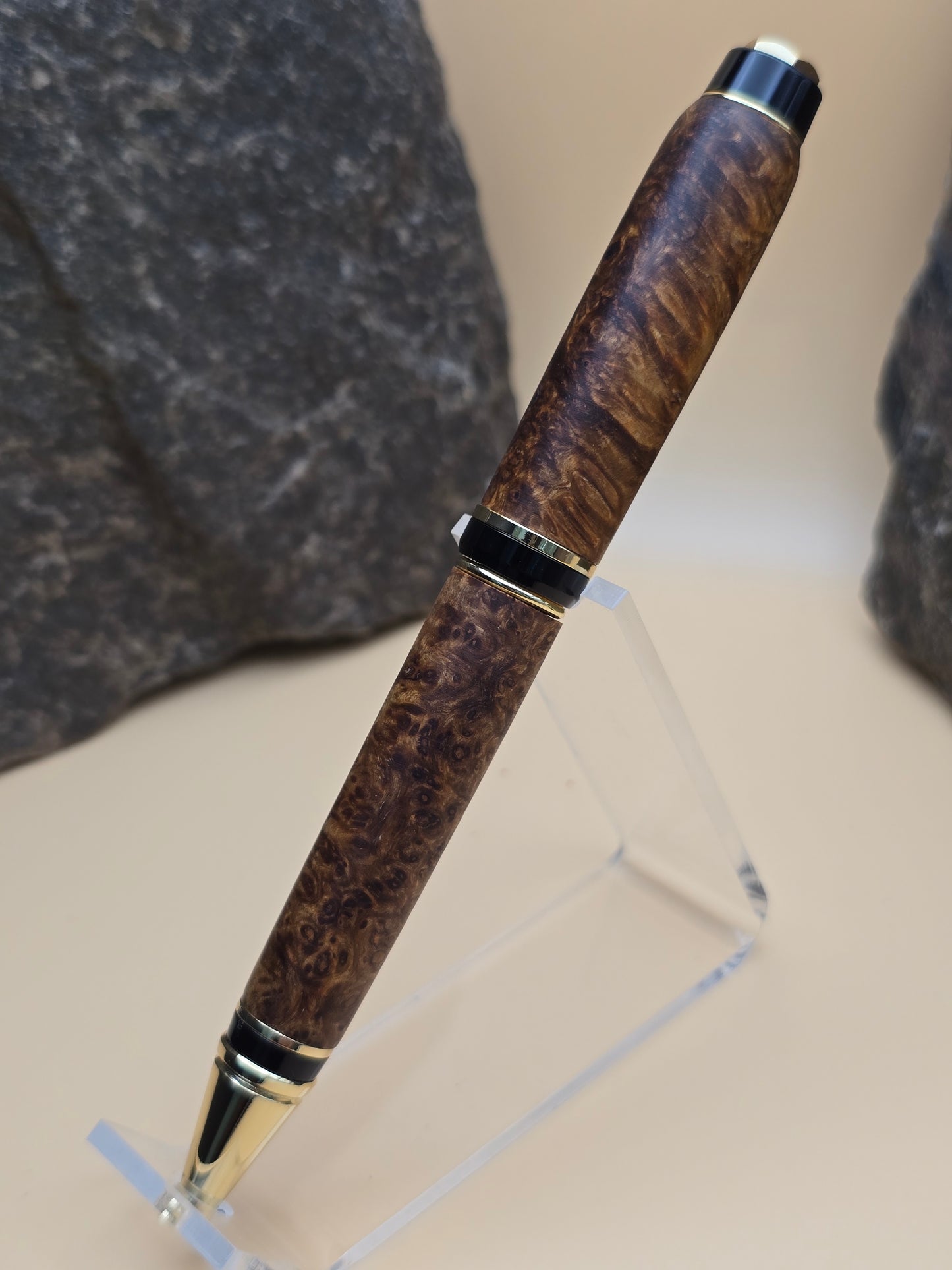 Amboyna Burl Cigar Ballpoint Pen