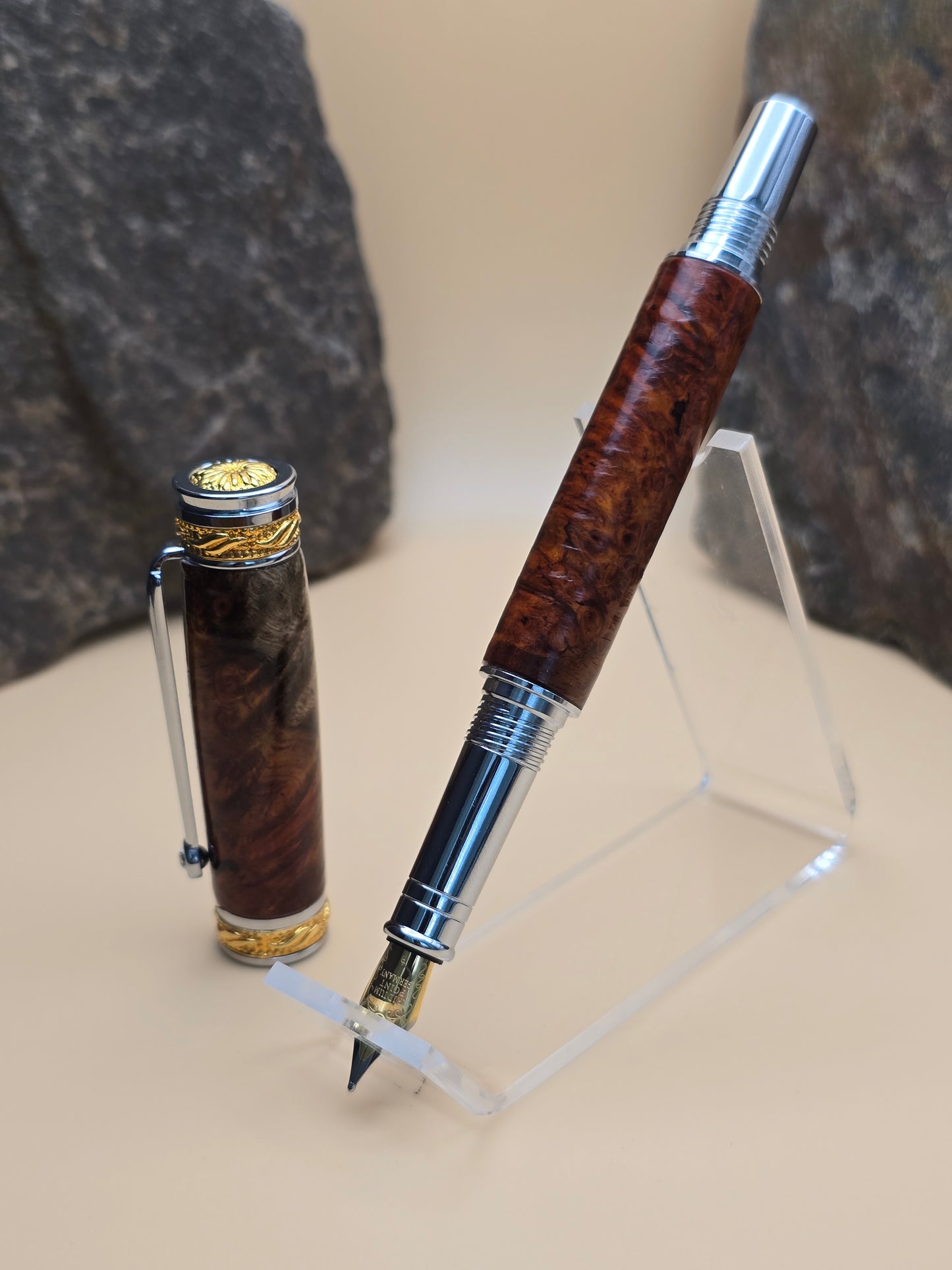 Premium Amboyna Burl Fountain Pen