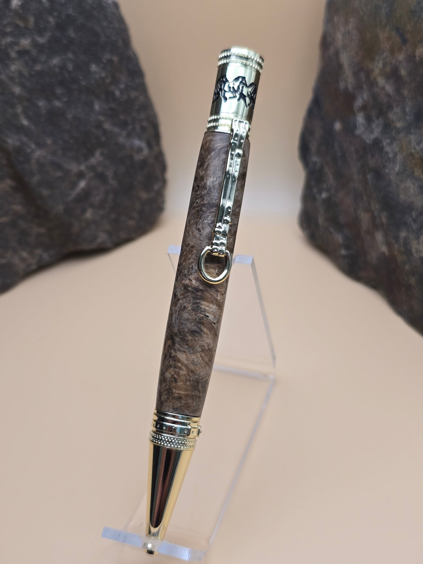 Amboyna Burl Horse Whisperer Ballpoint Pen