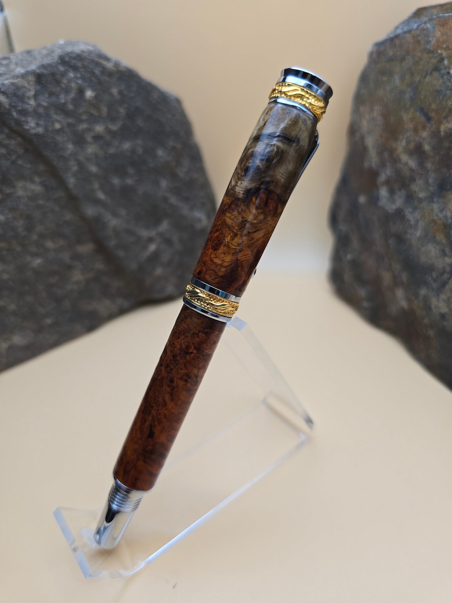 Premium Amboyna Burl Fountain Pen