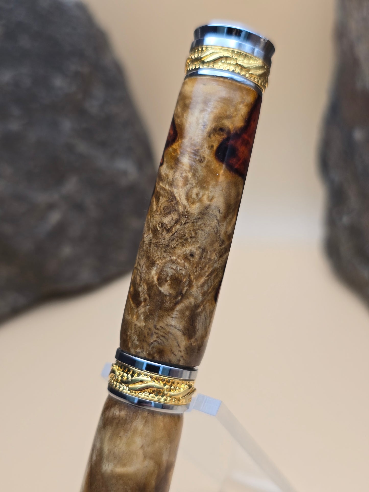 Premium Amboyna Burl Majestic Fountain Pen