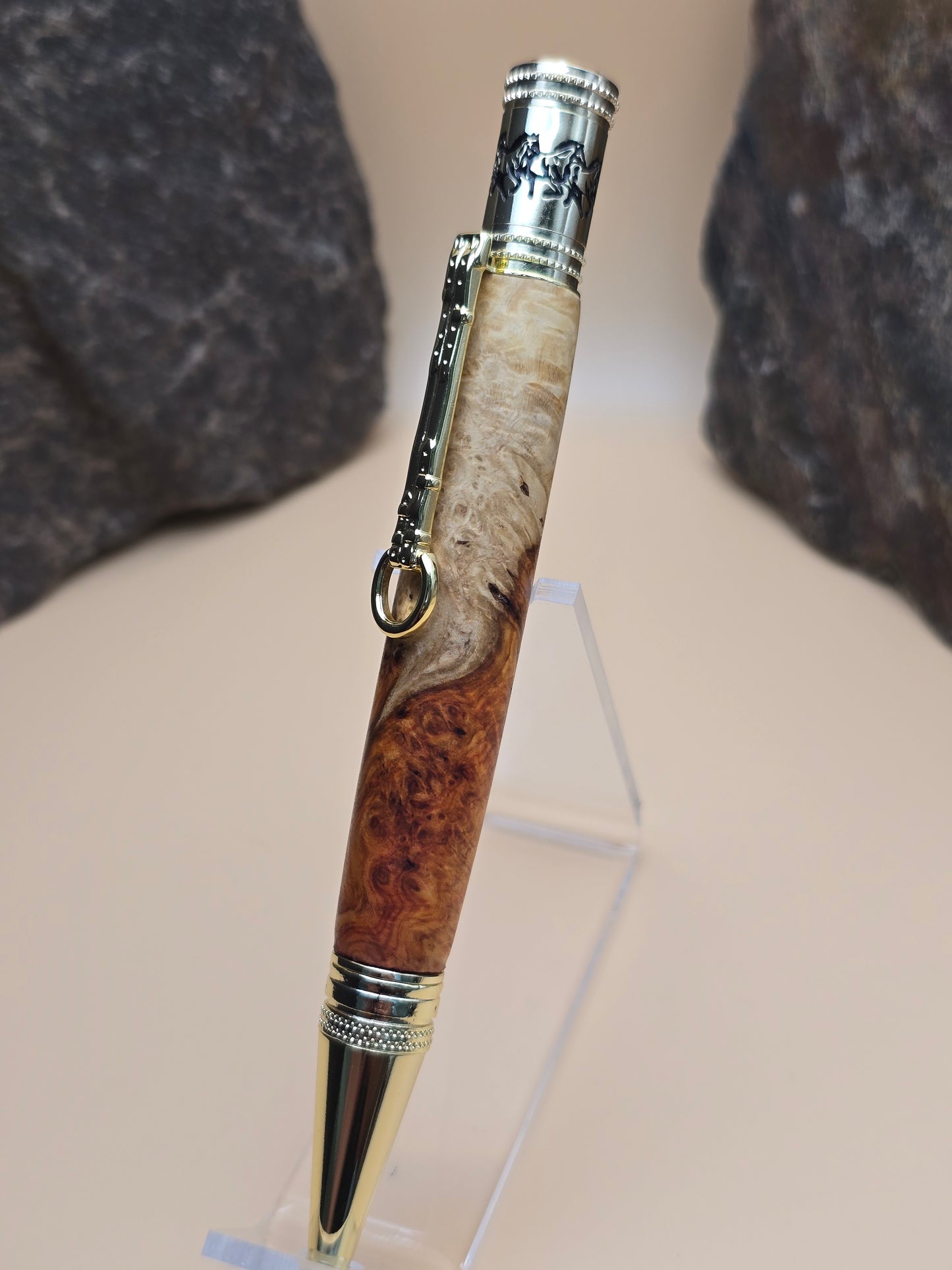Amboyna Burl Horse Whisperer Ballpoint Pen