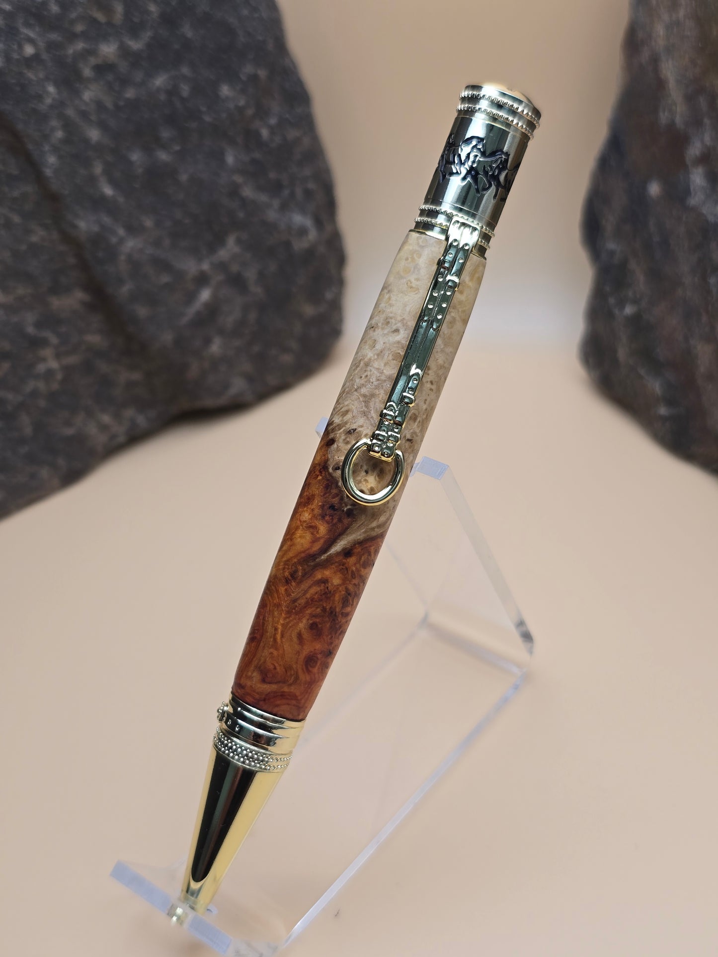 Amboyna Burl Horse Whisperer Ballpoint Pen