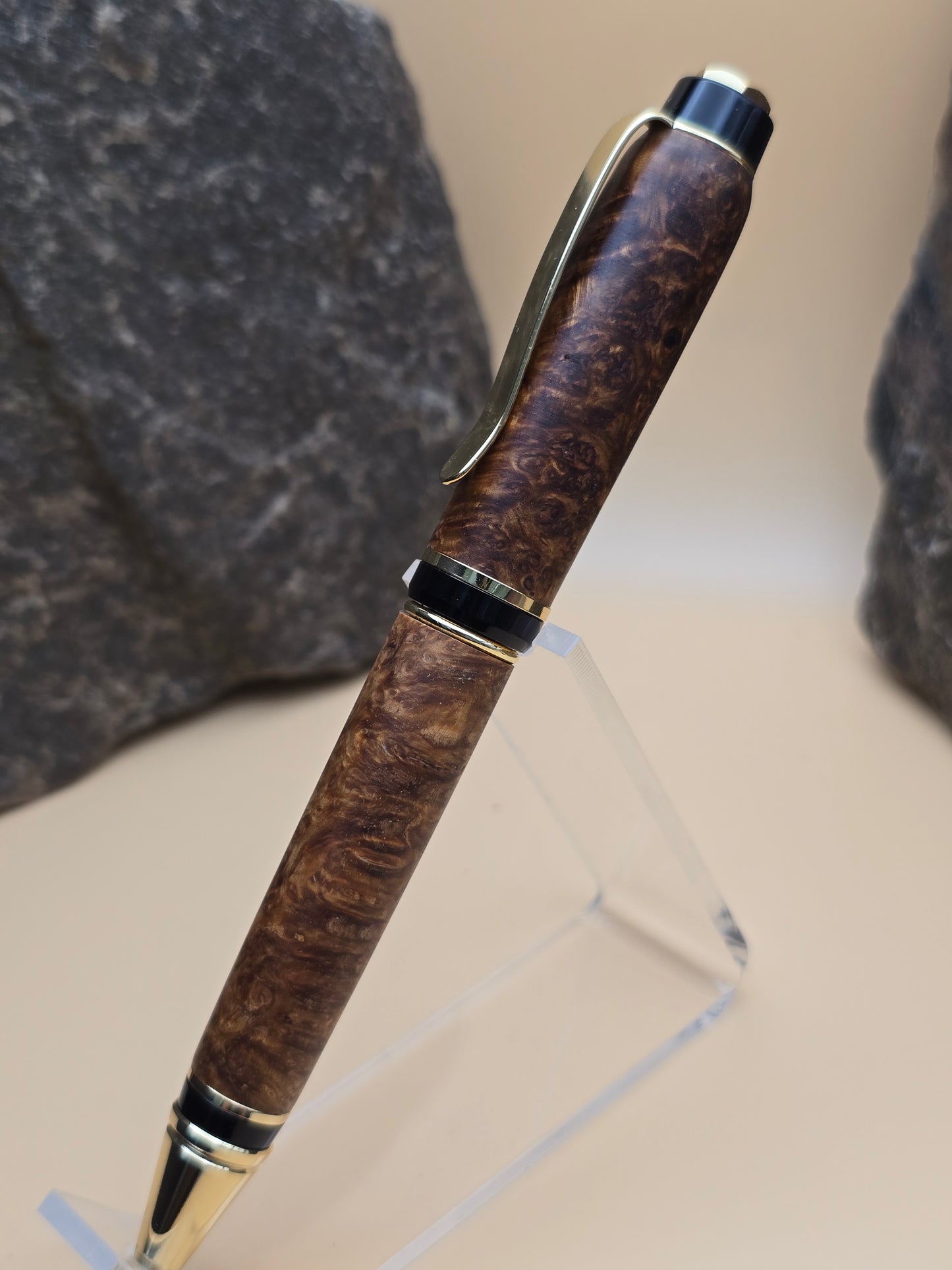 Amboyna Burl Cigar Ballpoint Pen