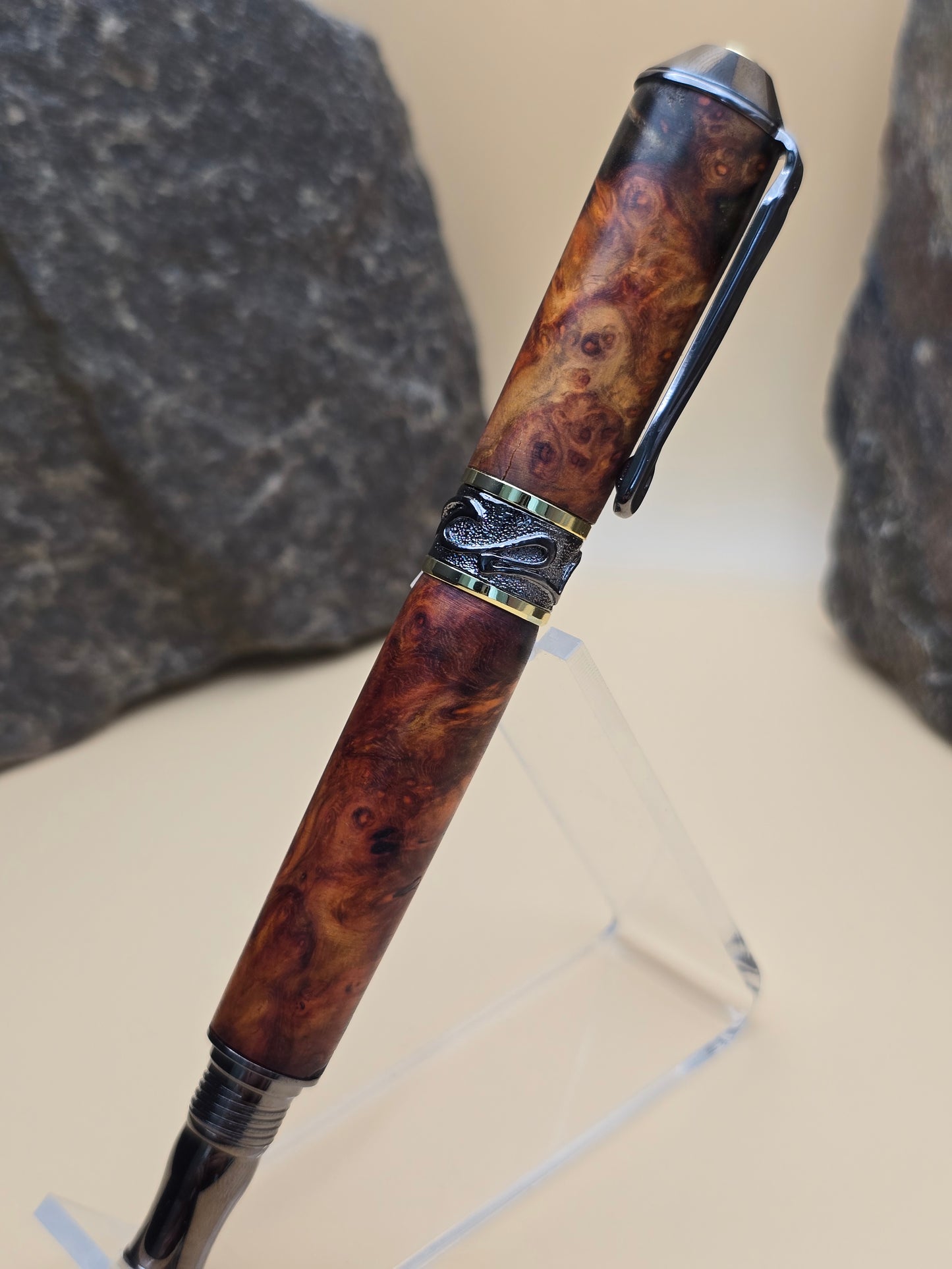 Premium Amboyna Burl Fountain Pen