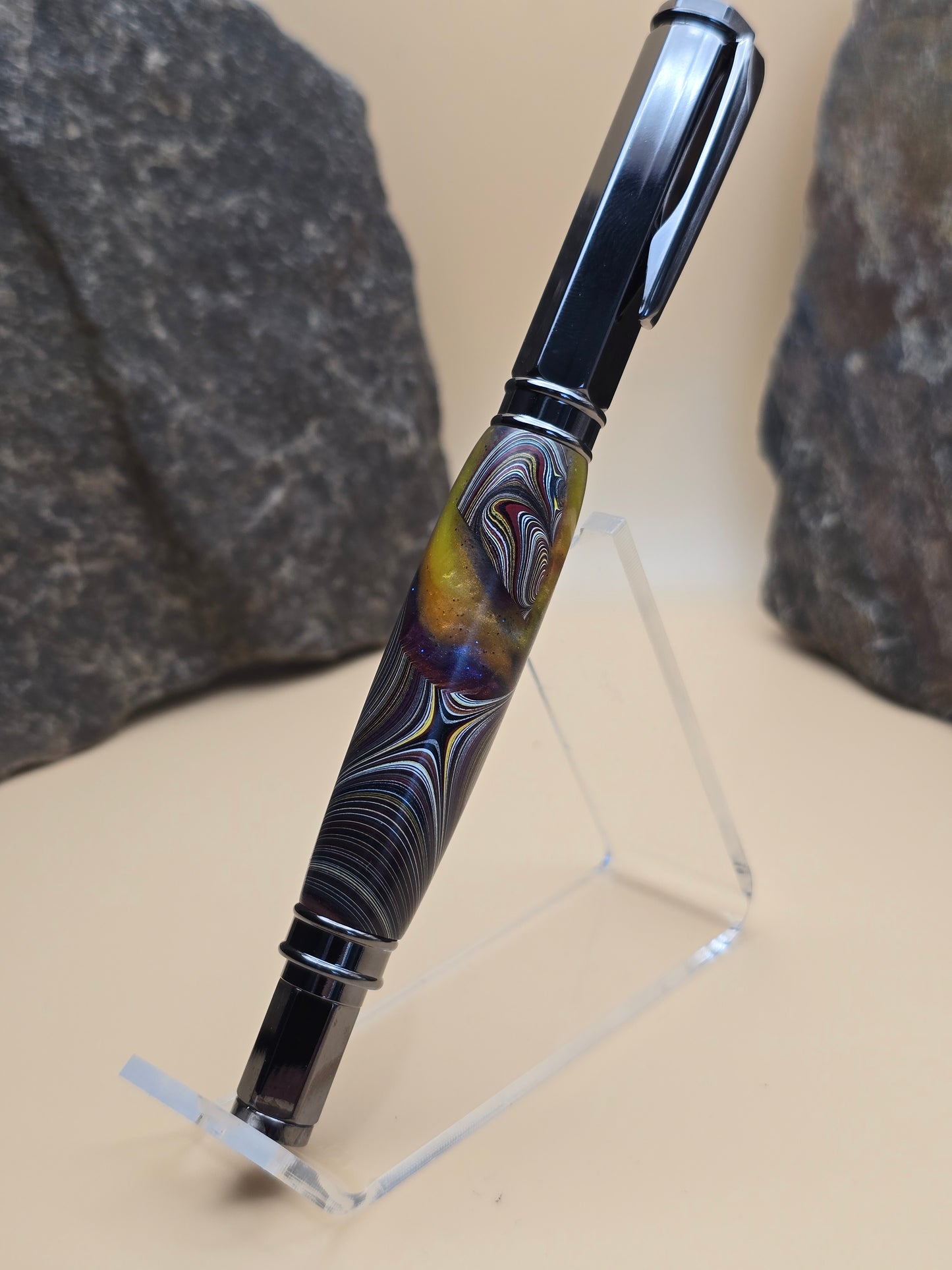 Corvette Fordite Magnetic Cap Rollerball