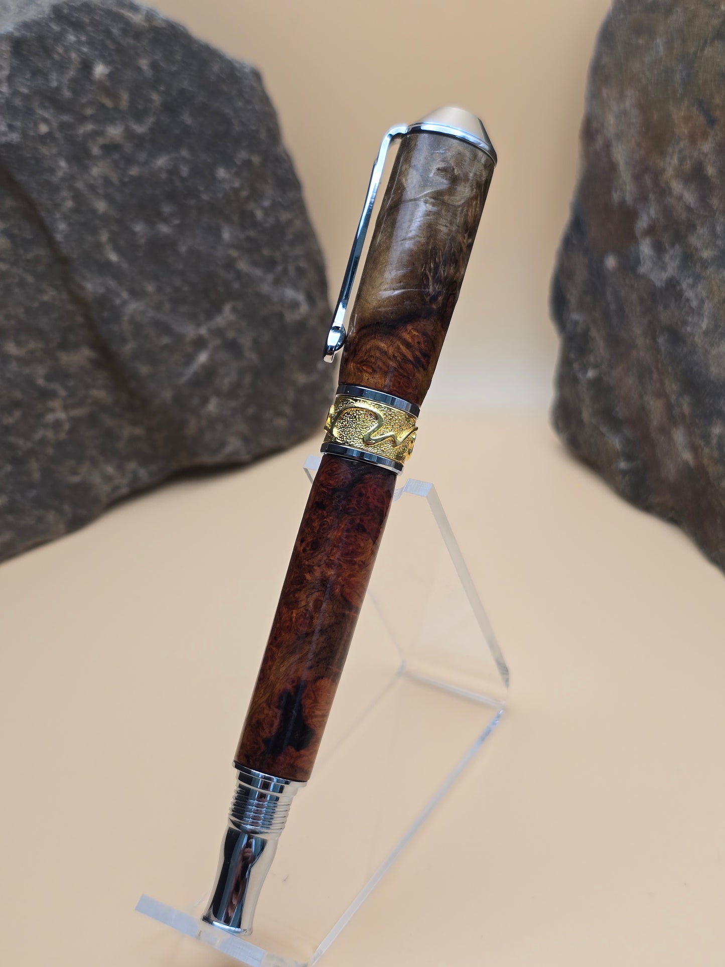 Premium Amboyna Burl Fountain Pen