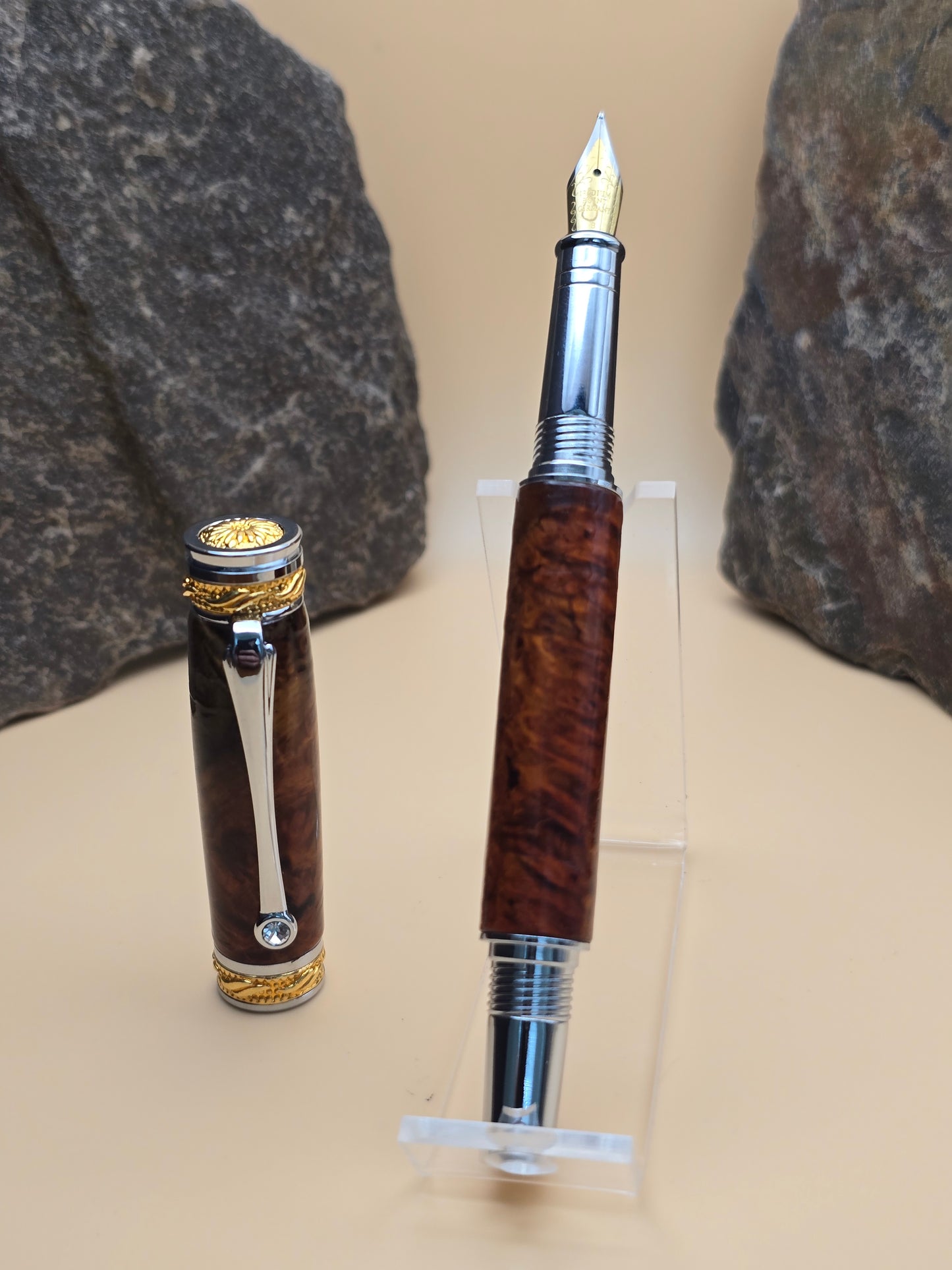 Premium Amboyna Burl Fountain Pen
