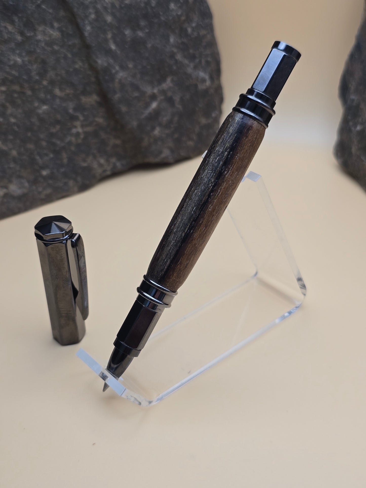Wisteria Vine wood Magnetic cap rollerball