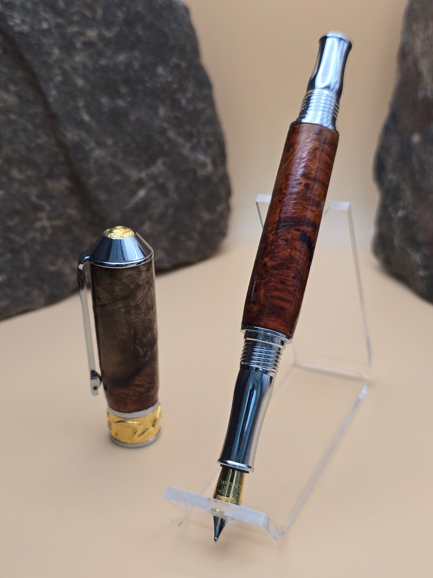 Premium Amboyna Burl Fountain Pen