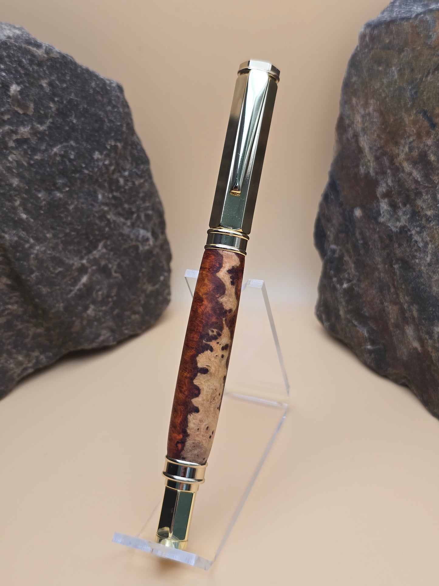 Amboyna Burl Magnetic Cap Rollerball