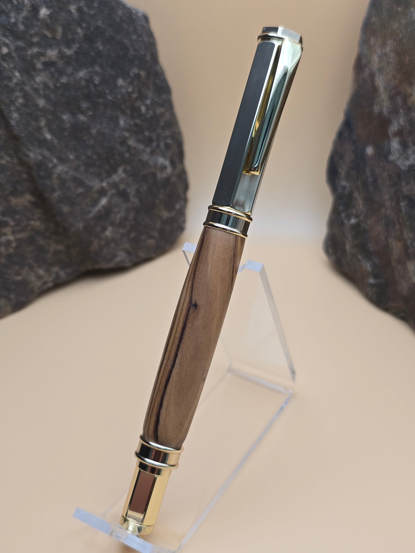 Holy Land Olivewood Magnetic Cap Rollerball Pen