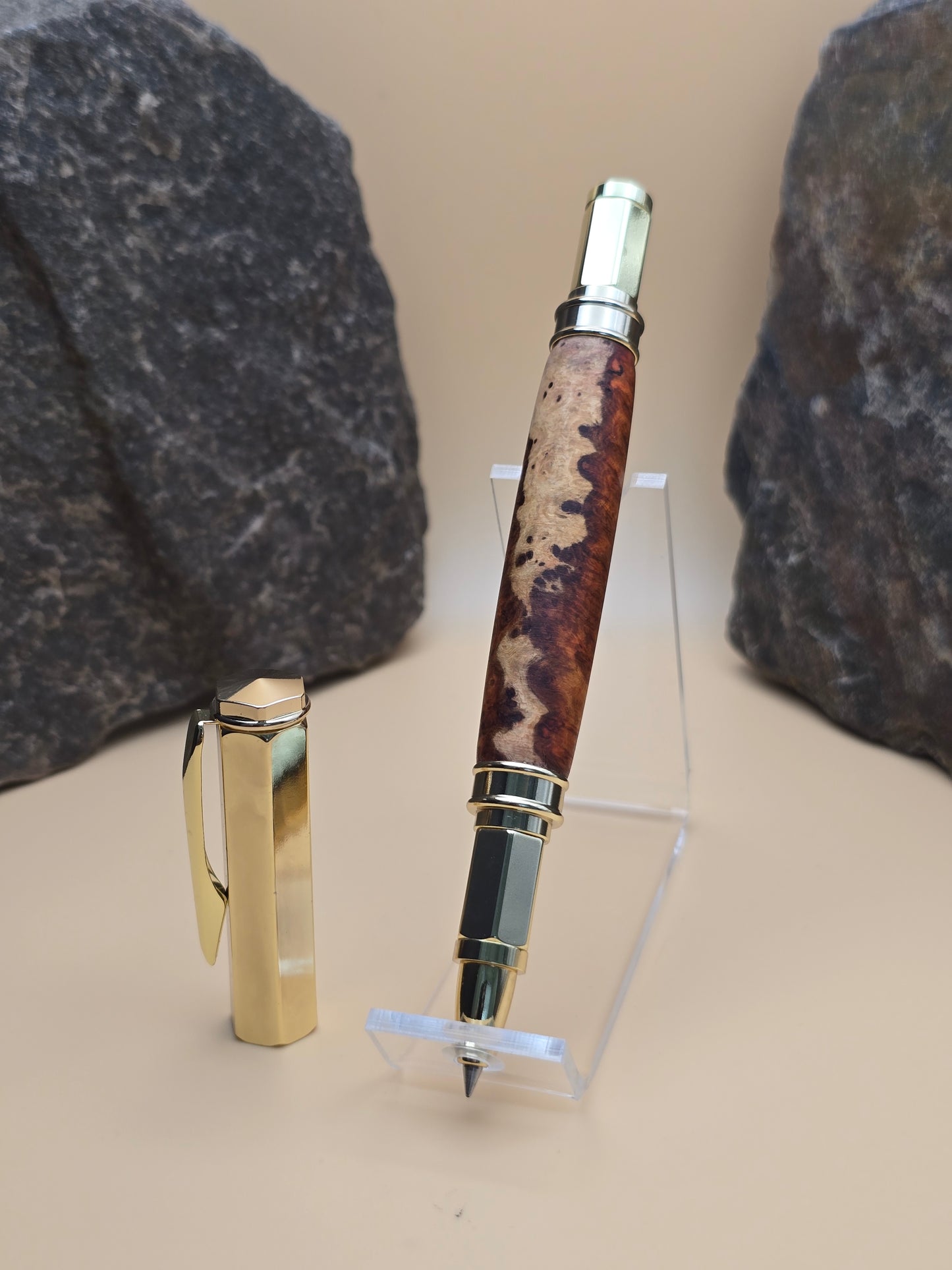 Amboyna Burl Magnetic Cap Rollerball
