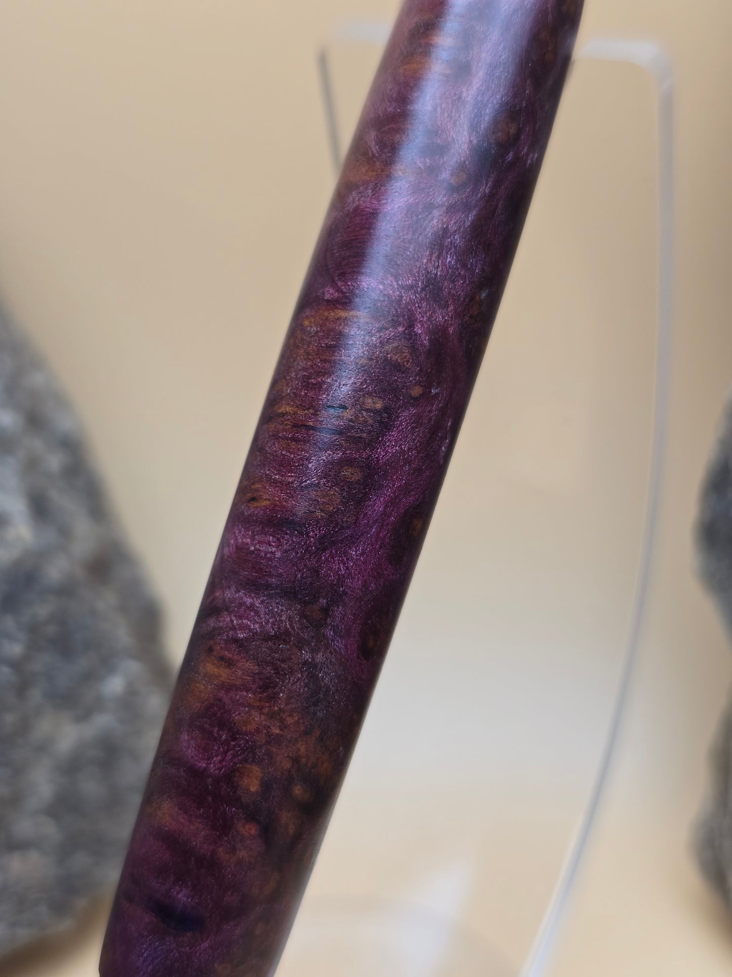 Purple Dyed Box Elder Burl