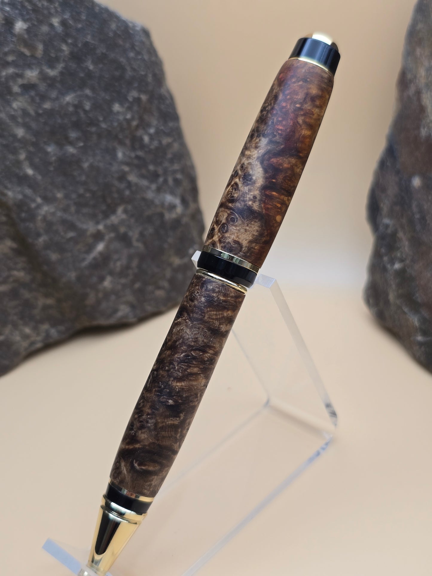 Rare Amboyna Burl Cigar Ballpoint Pen