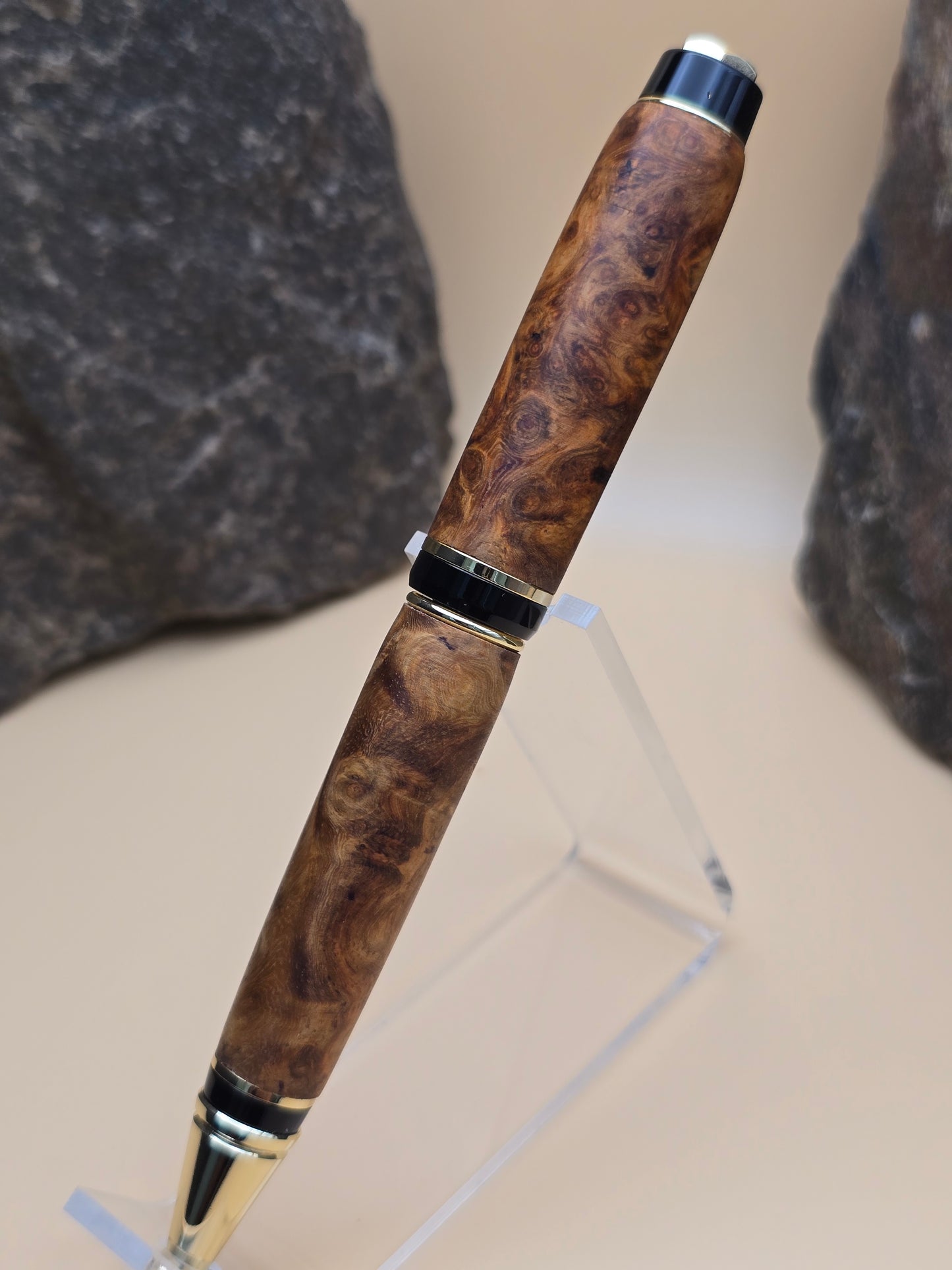 Amboyna Burl Cigar Ballpoint Pen