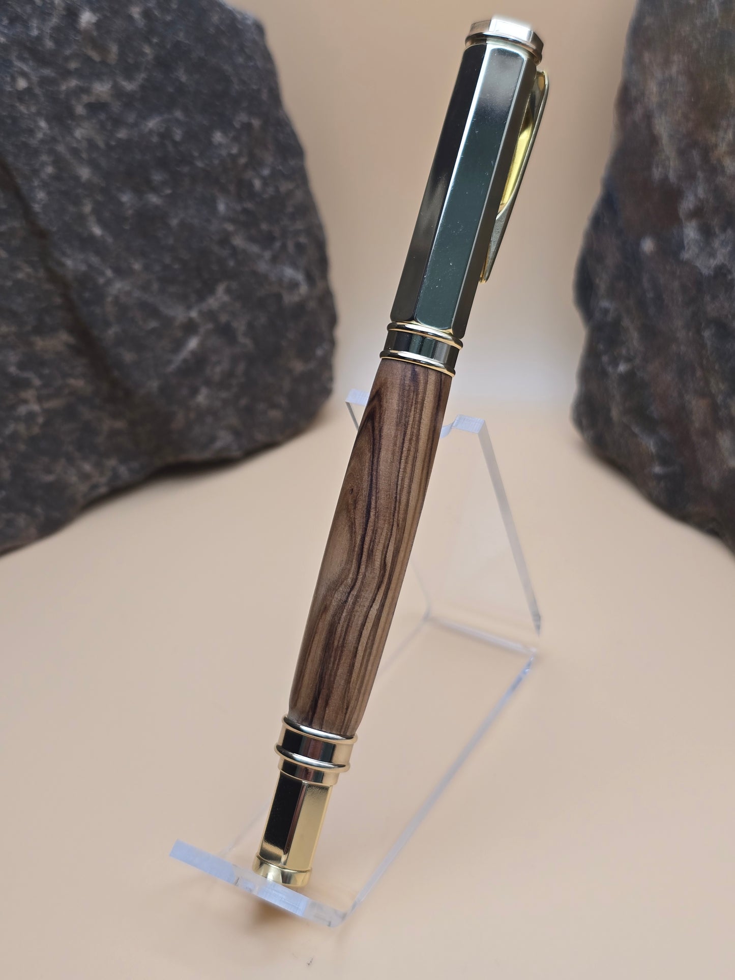 Holy Land Olivewood Magnetic Cap Rollerball Pen
