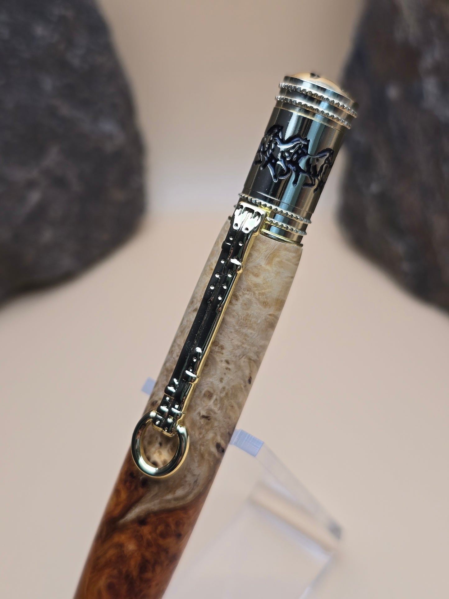 Amboyna Burl Horse Whisperer Ballpoint Pen