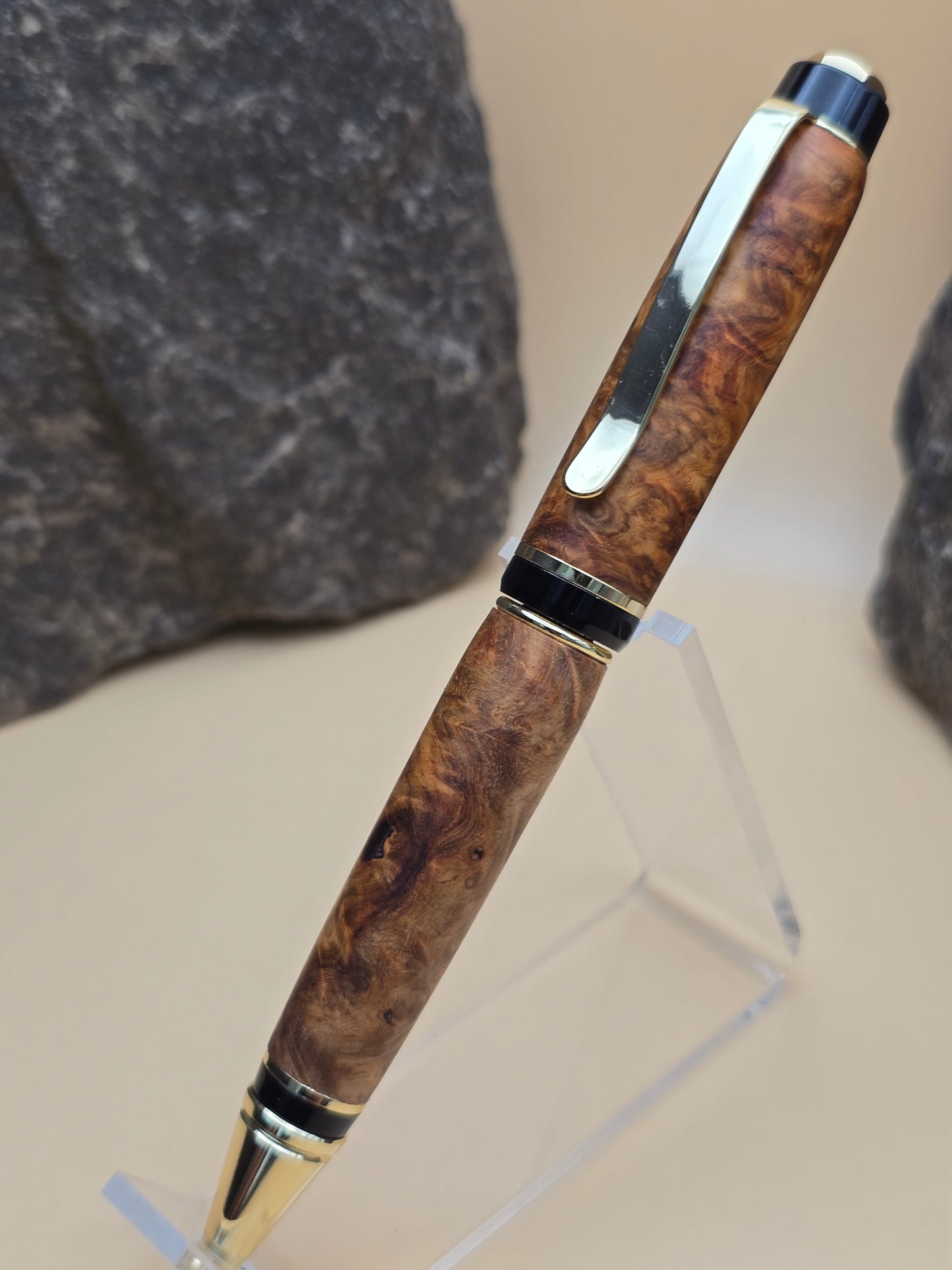 Amboyna Burl Cigar Ballpoint Pen