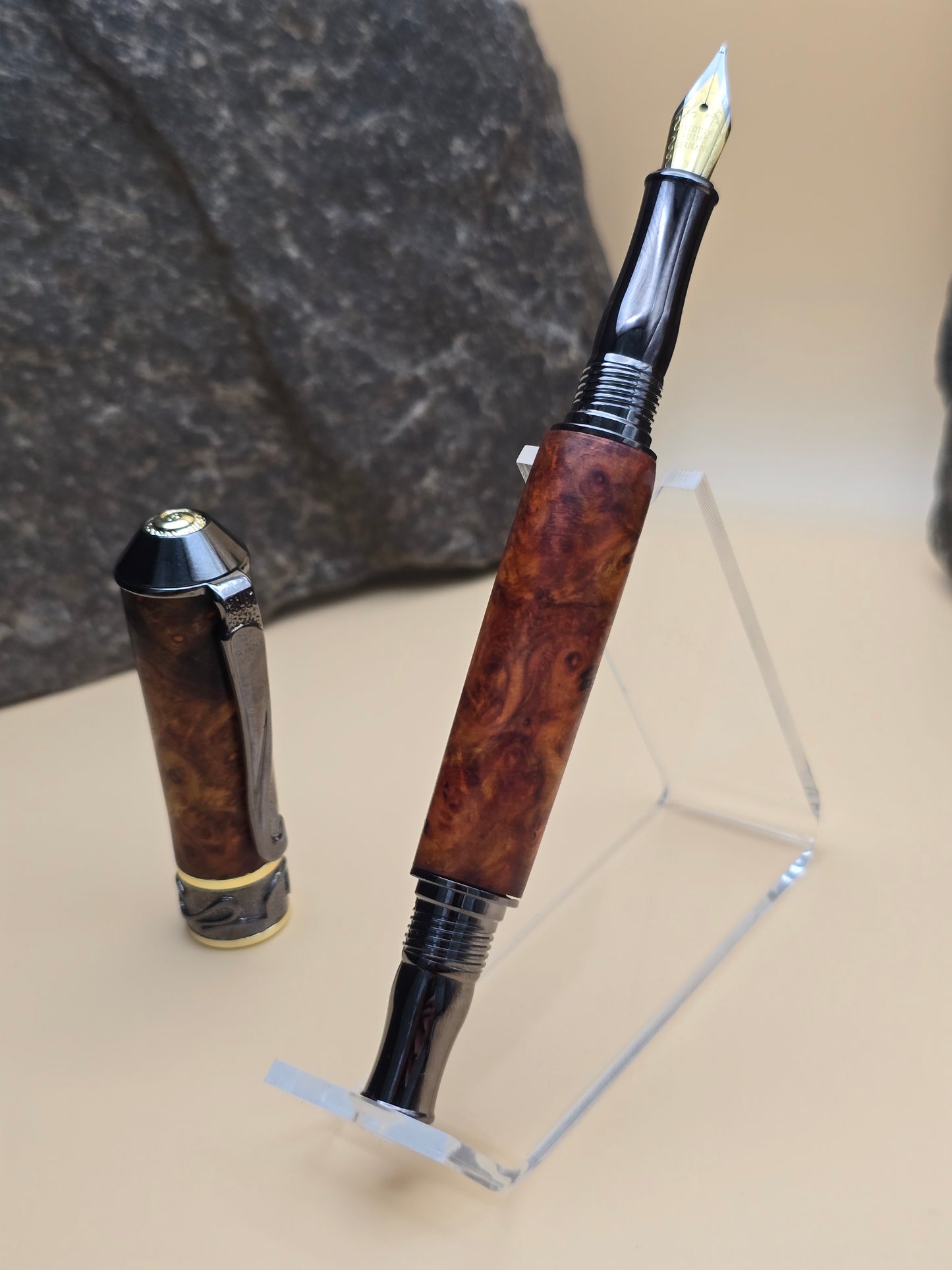 Premium Amboyna Burl Fountain Pen
