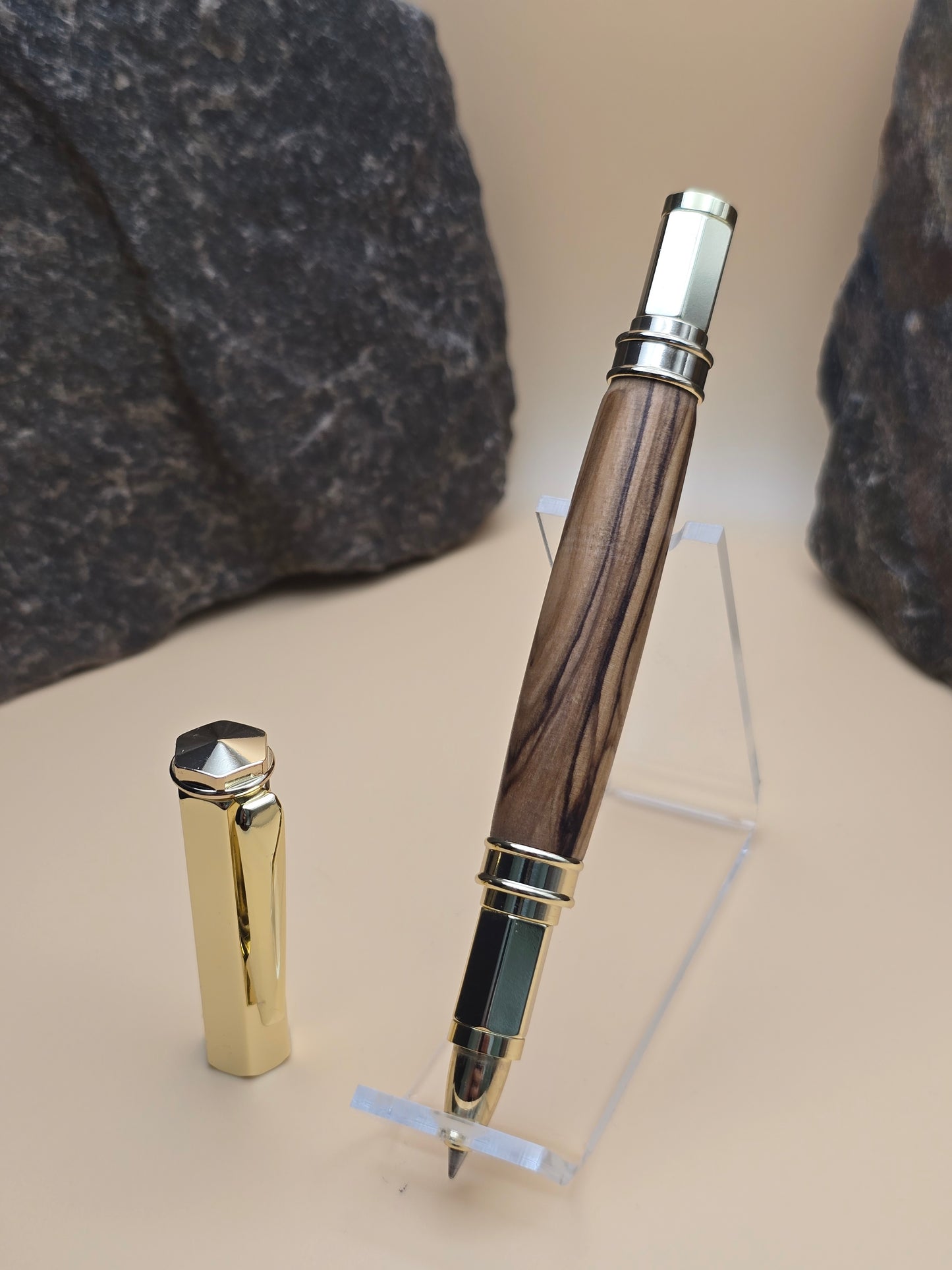 Holy Land Olivewood Magnetic Cap Rollerball Pen