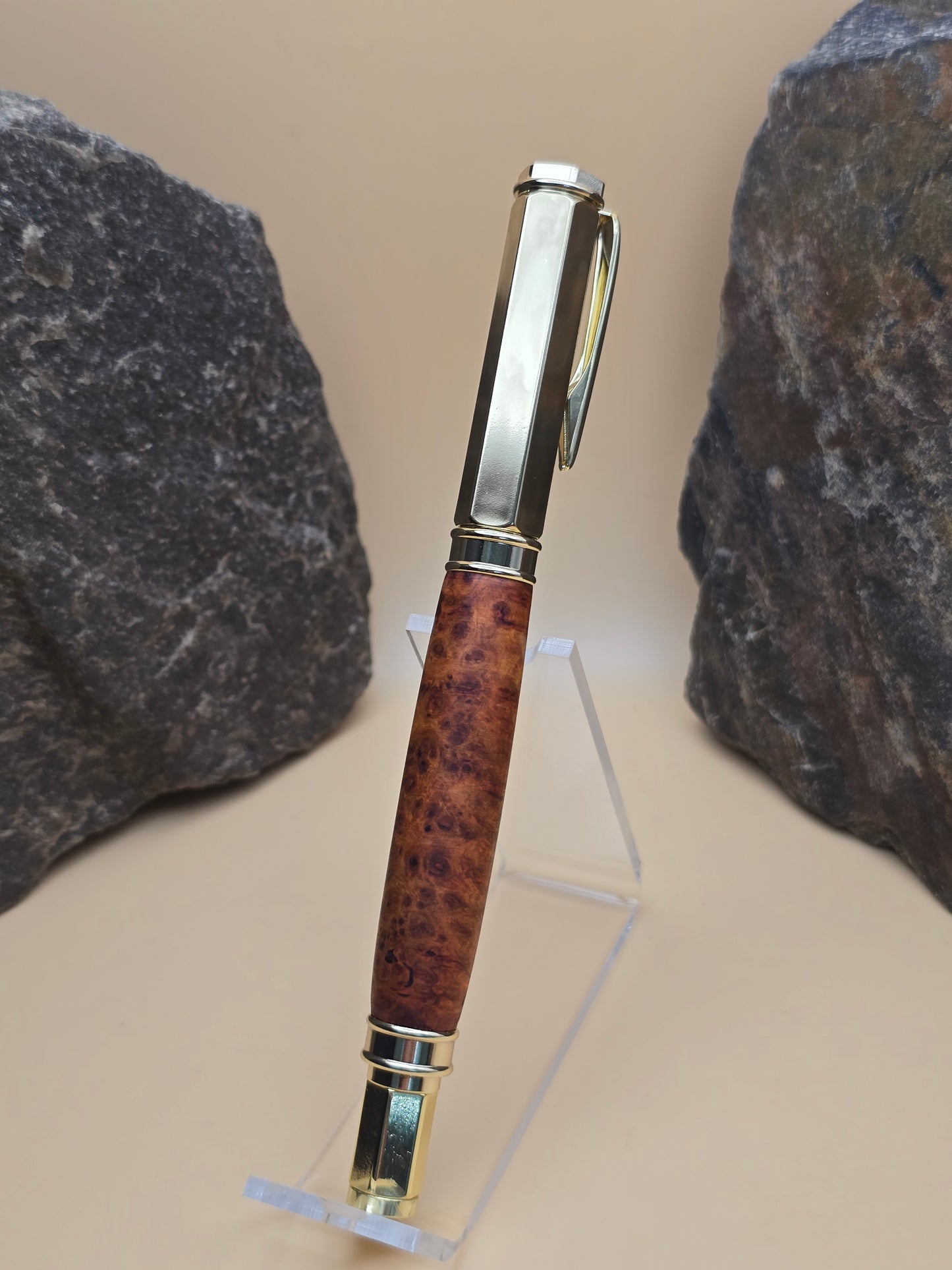 Amboyna Burl Magnetic Cap Rollerball