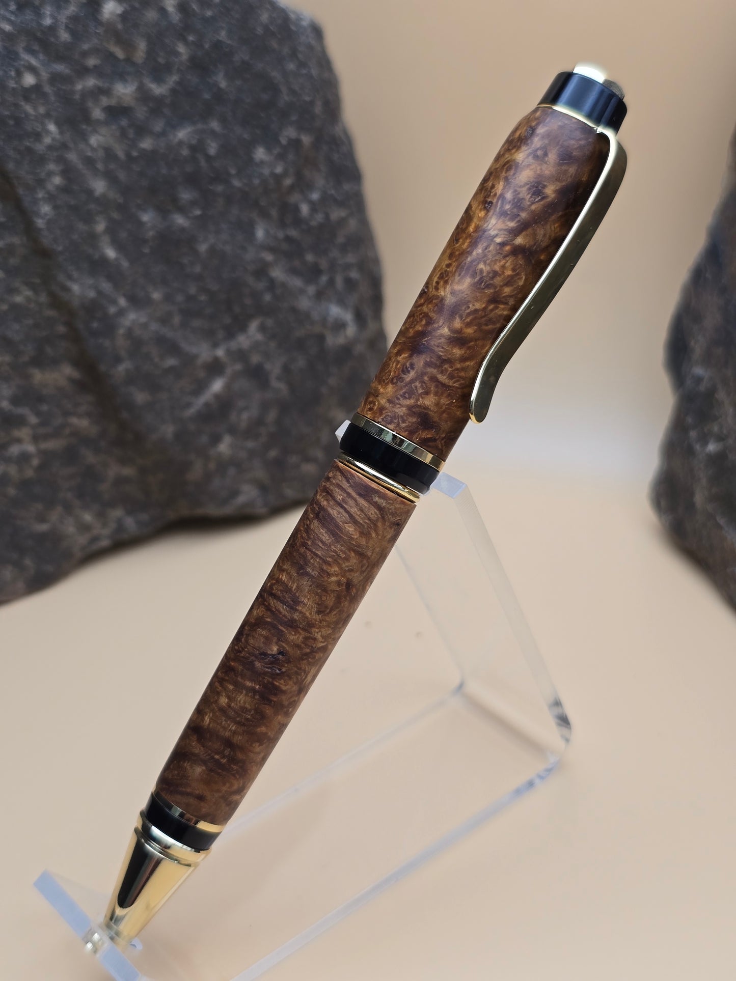 Amboyna Burl Cigar Ballpoint Pen