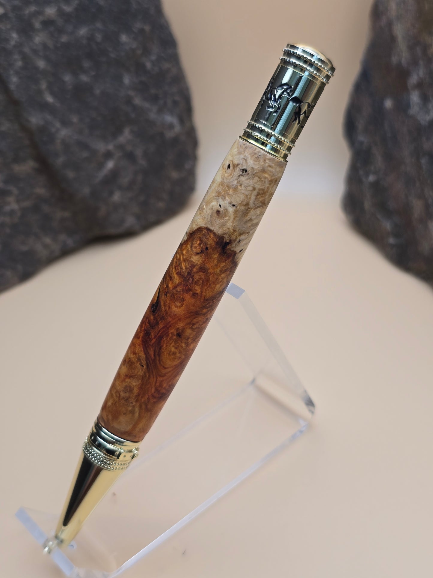 Amboyna Burl Horse Whisperer Ballpoint Pen
