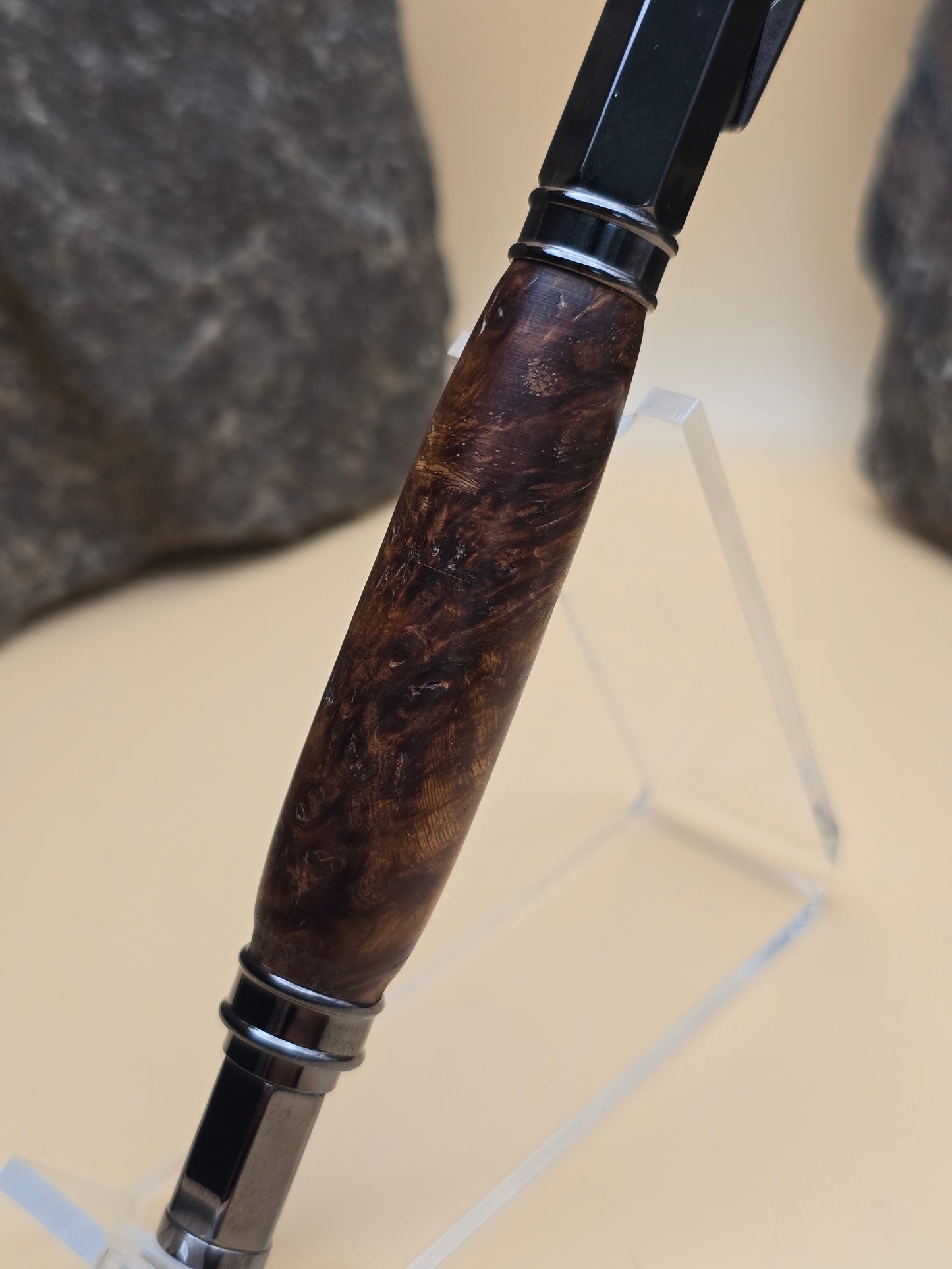 Rare Amboyna Burl Magnetic Cap Rollerball