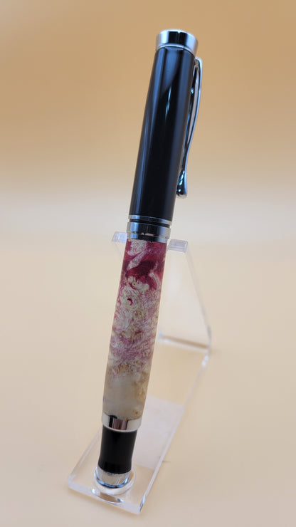 Dyed Box Elder Burl Oxford Rollerball Pen