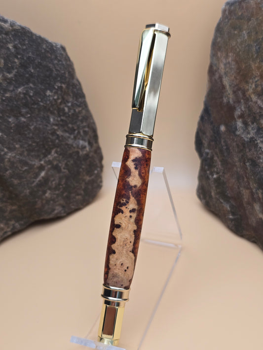 Amboyna Burl Magnetic Cap Rollerball