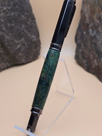 Green Dyed Box Elder Burl