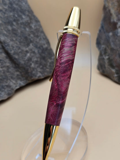 Pink Dyed Amboyna Burl
