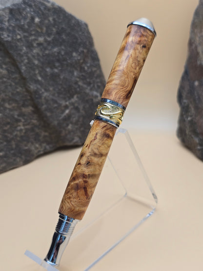 Yellow Amboyna Burl Fountain Pen