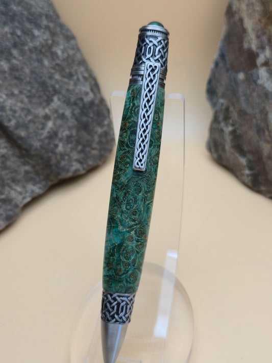 Dyed amboyna burl celtic style