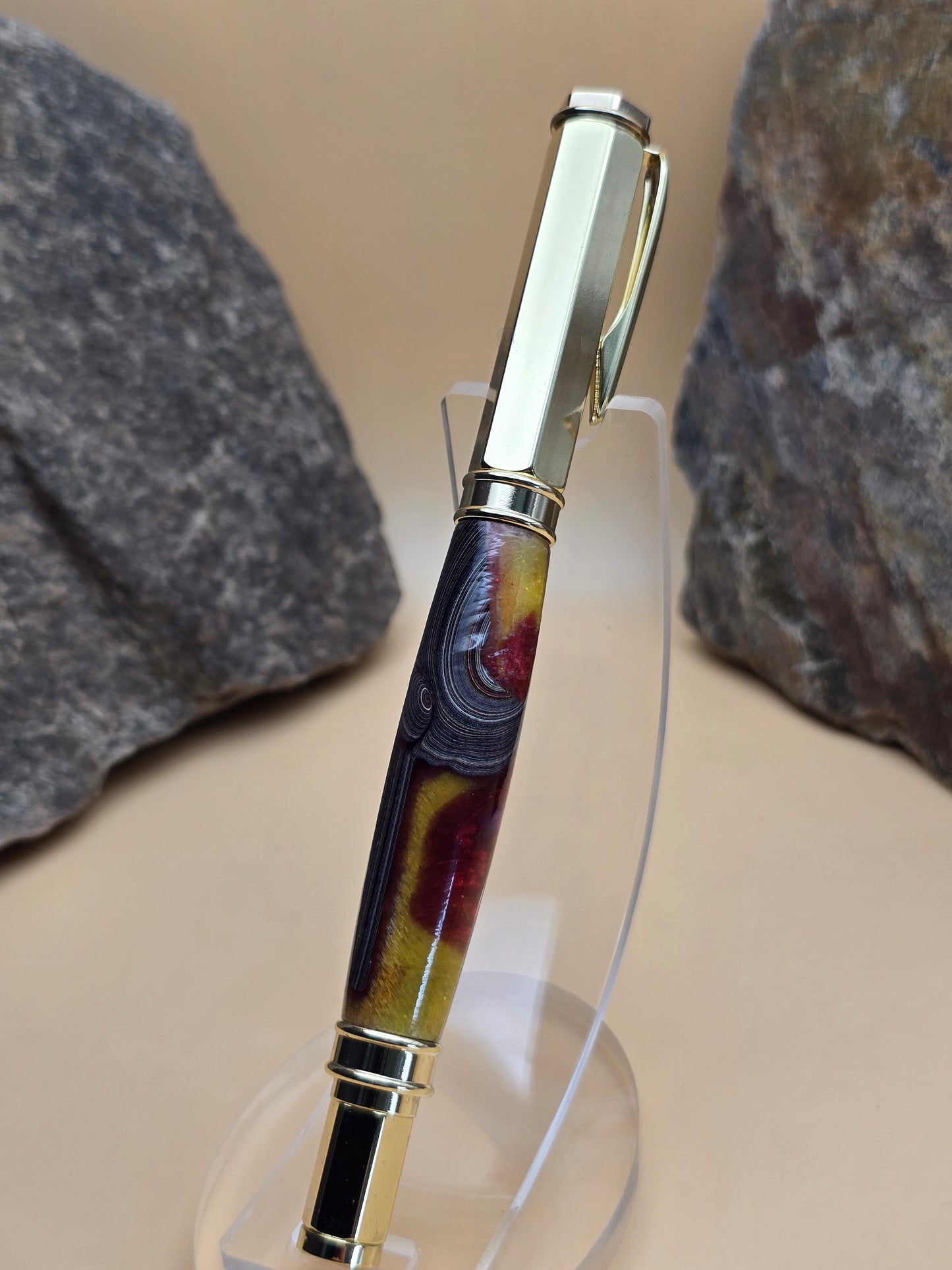 Corvette Fordite Magnetic Cap Rollerball