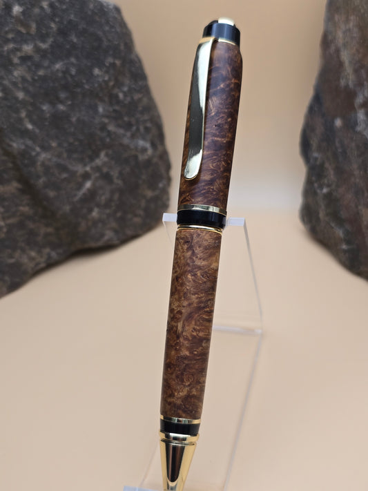 Amboyna Burl Cigar Ballpoint Pen