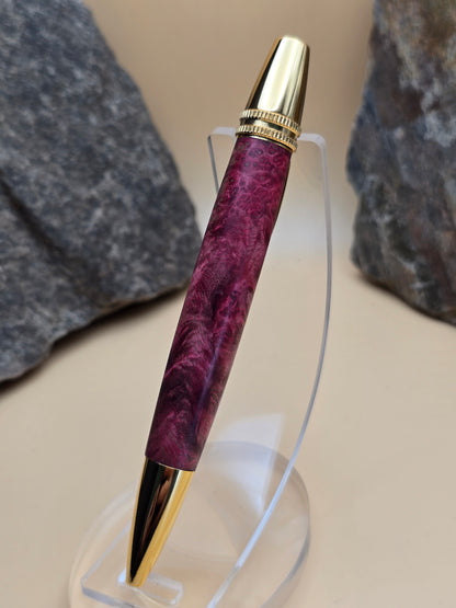 Pink Dyed Amboyna Burl