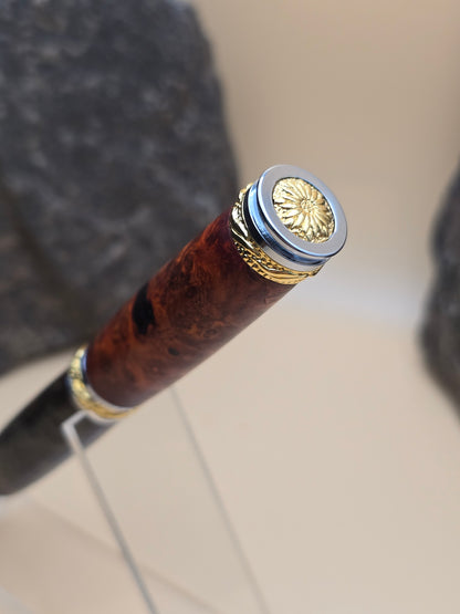 Rare Amboyna Burl Majestic Fountain Pen