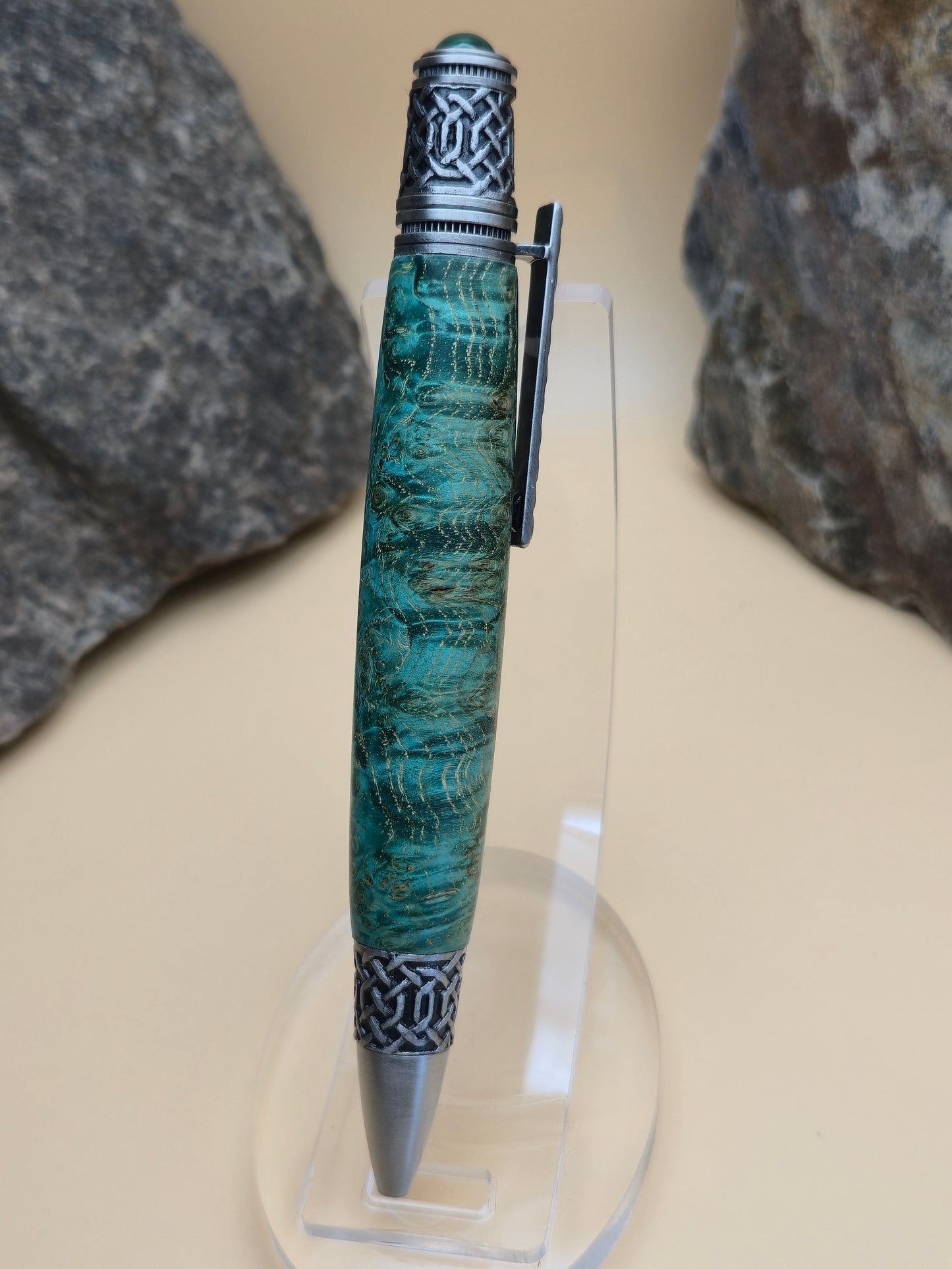 Dyed amboyna burl celtic style