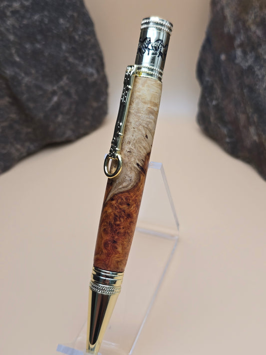 Amboyna Burl Horse Whisperer Ballpoint Pen