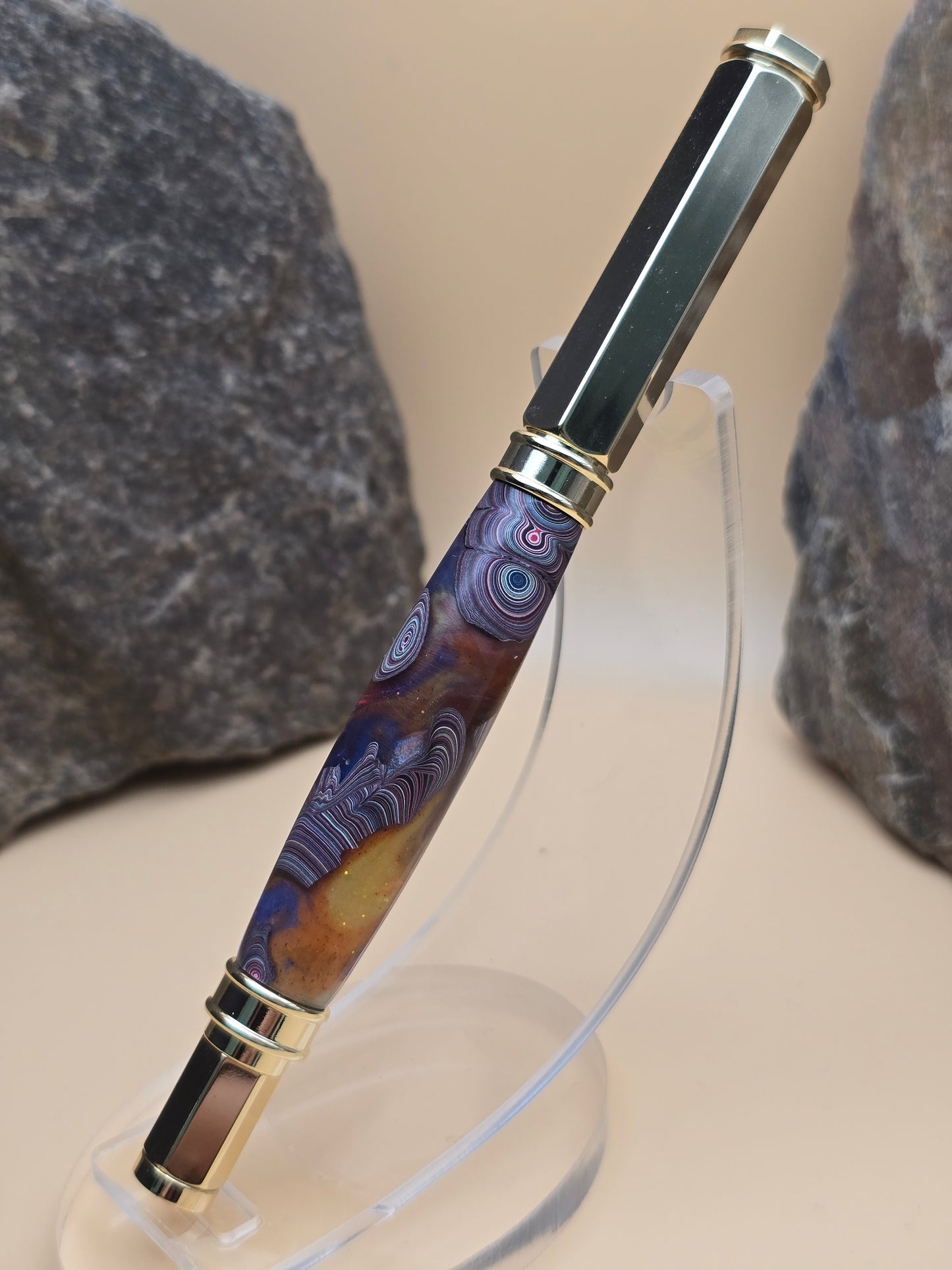 Corvette Fordite Magnetic Cap Rollerball