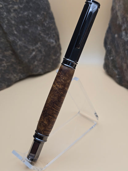 Rare Amboyna Burl Magnetic Cap Rollerball Pen