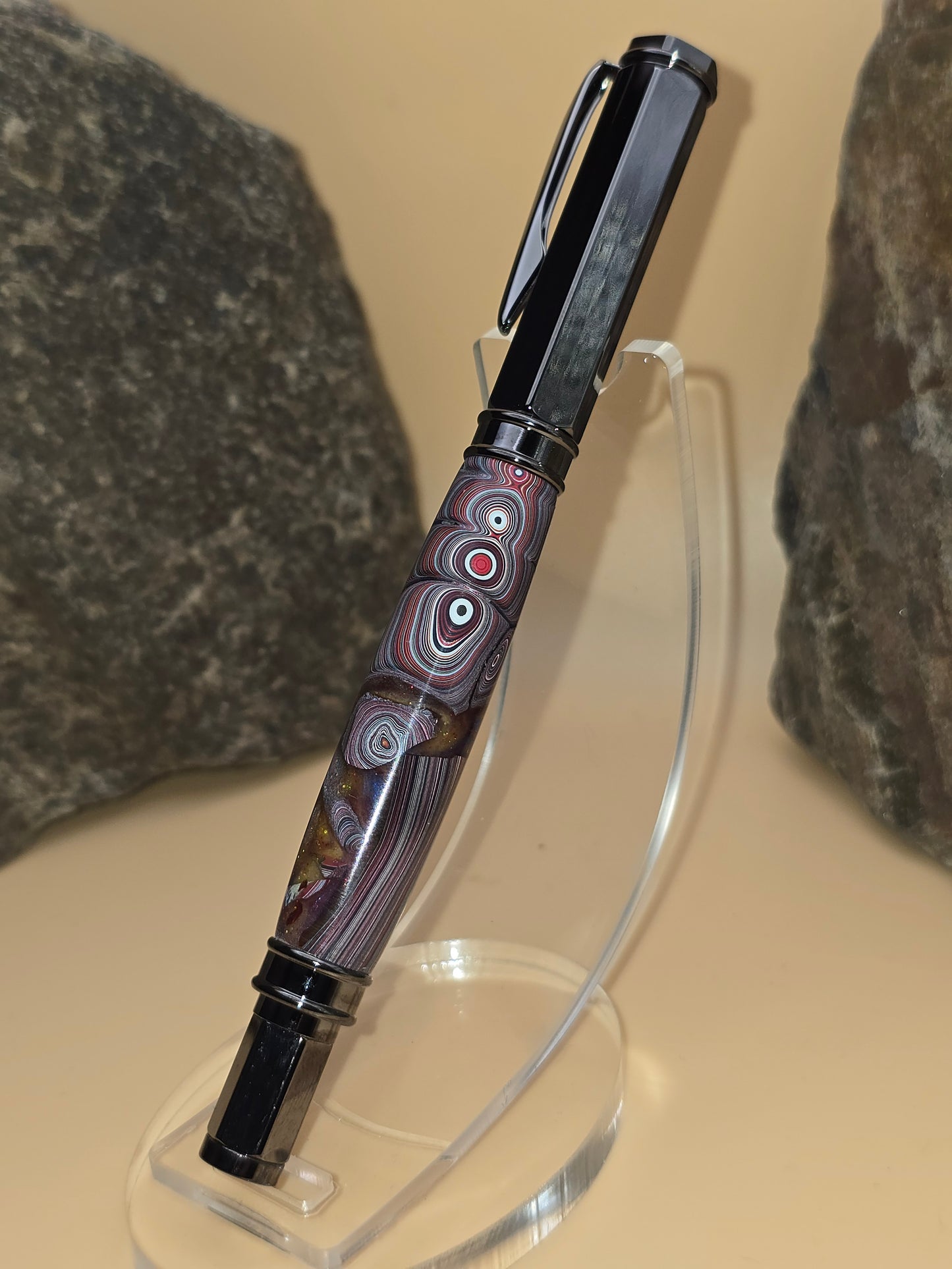 Corvette Fordite Magnetic Cap Rollerball